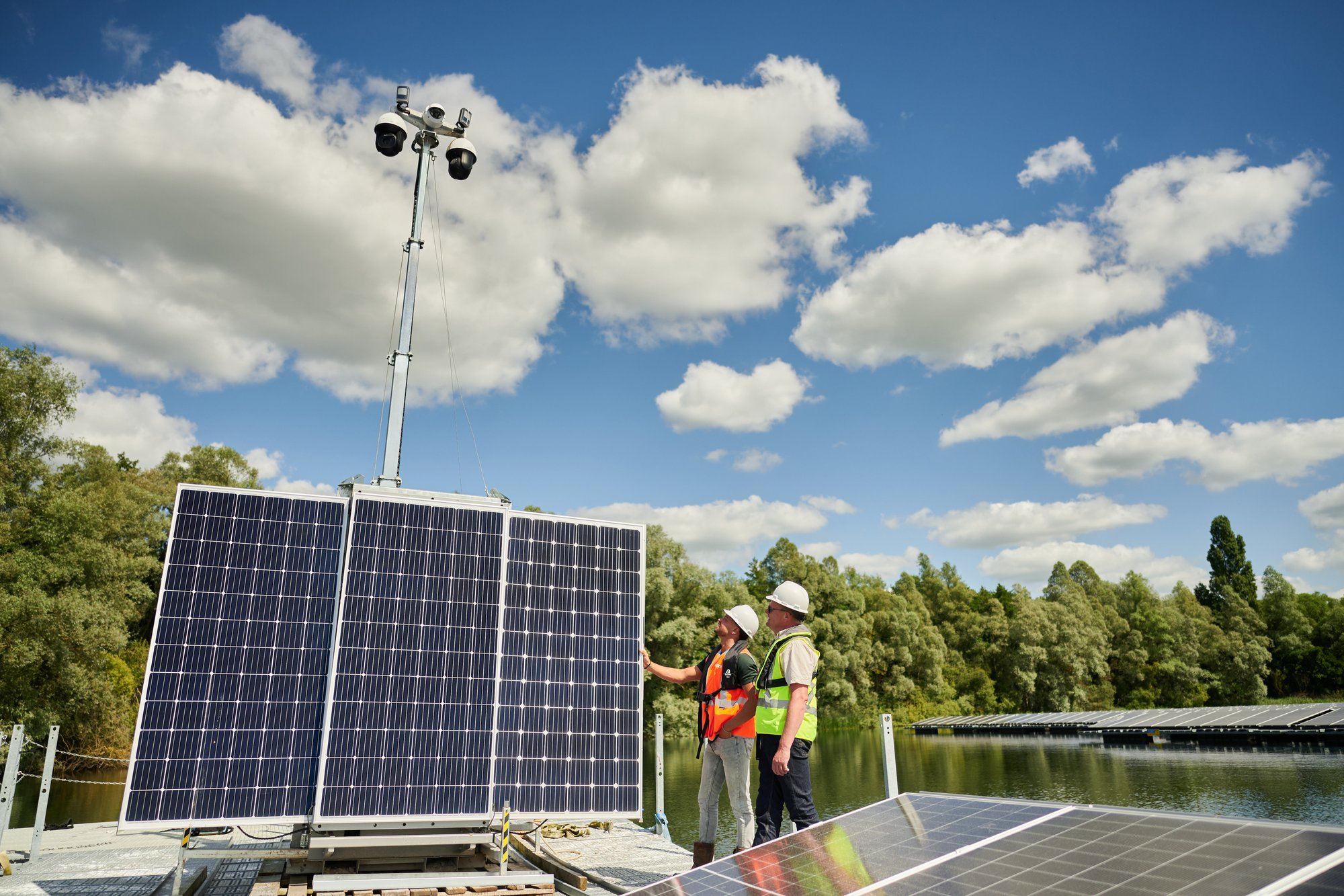 Vidéosurveillance Panneau photovoltaïque flottant 