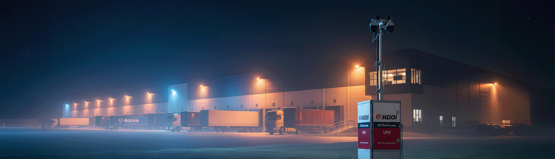 Camerabeveiliging bij een magazijn of logistieke locatie