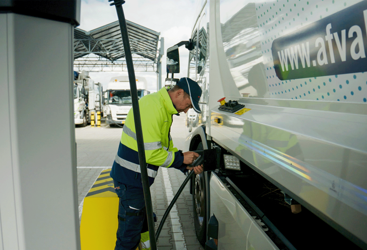 electrisch laden afvalwagens