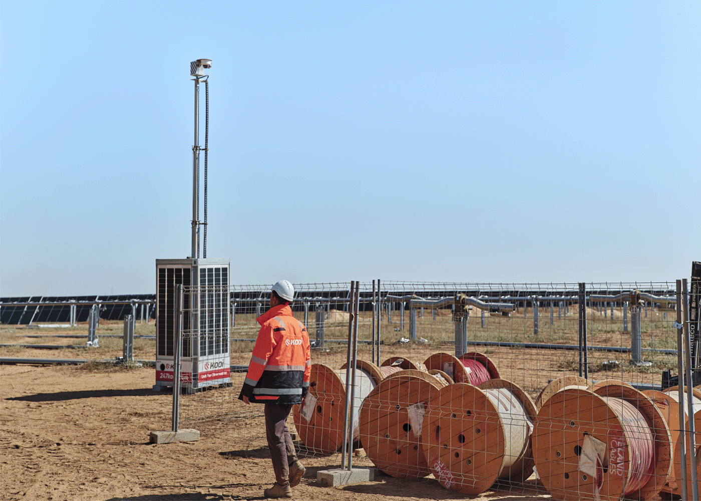 Zonnepanelen en materialen in detectie met Kooi