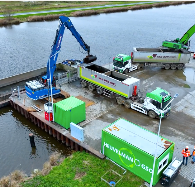 Emissieloos baggeren in Groningen: Ploegam realiseert een duurzaam project op het Reitdiep
